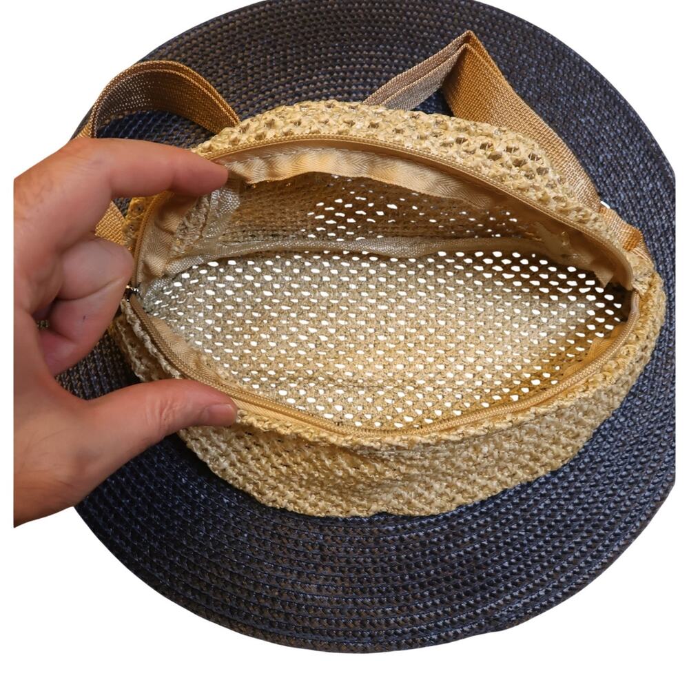 Straw Woven Belt Bag Crossbody Boho Beach Fanny Pack Beige NWT - Picture 5 of 7